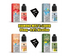 Diamond Mist Traditional E-Liquids | 0.6% / 6mg Nicotine | 10ml Single | Various Flavours